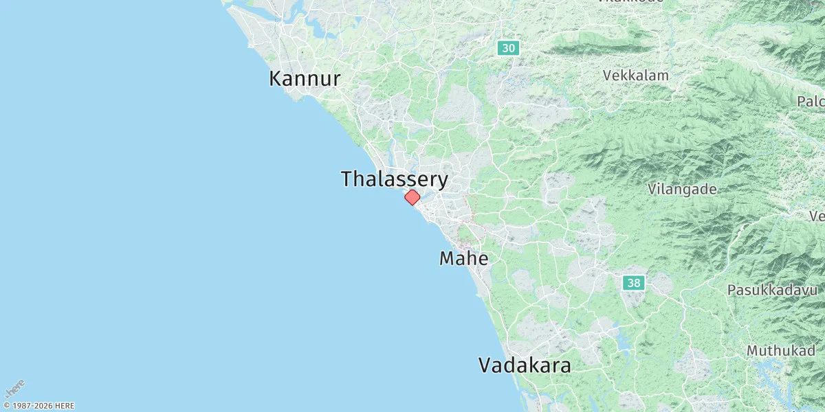 Map preview for Tellicherry