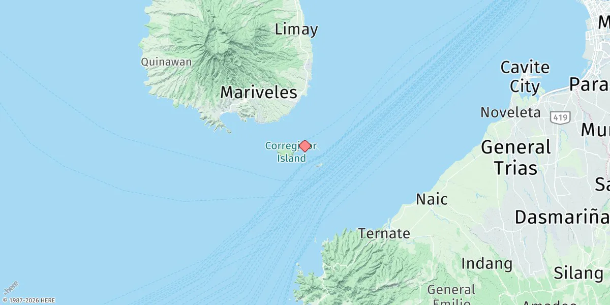 Map preview for Corregidor Island