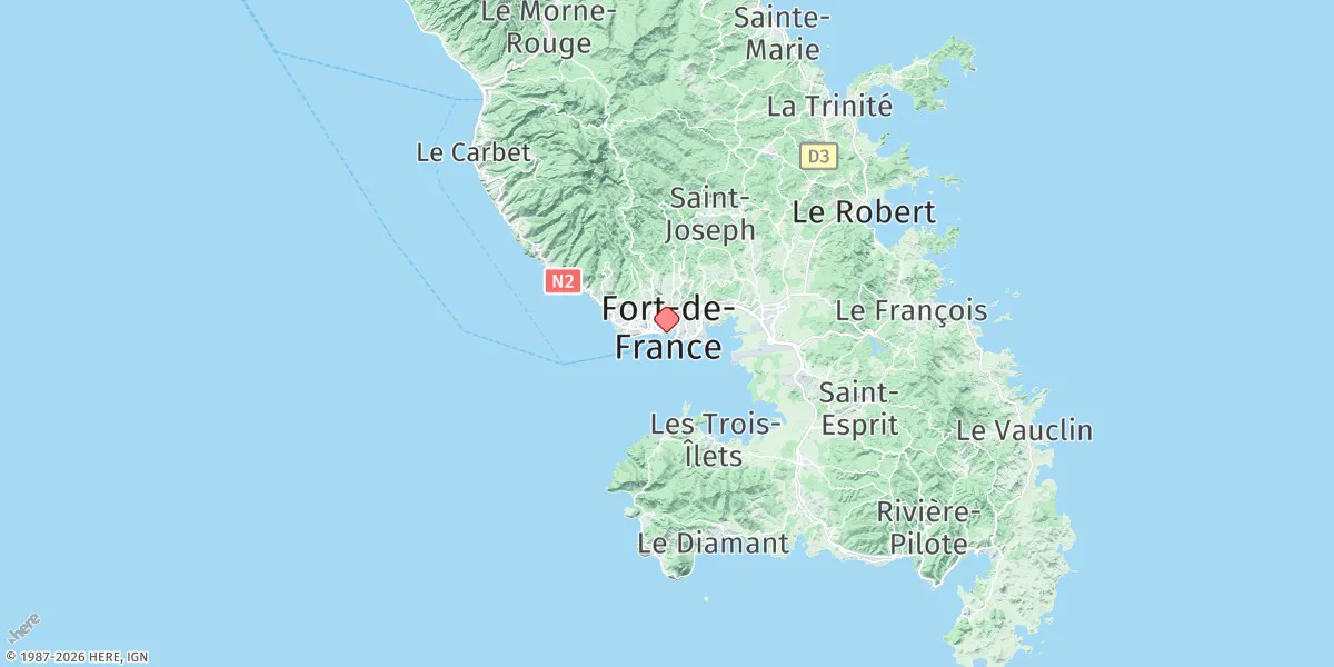 Map preview for Fort-de-france