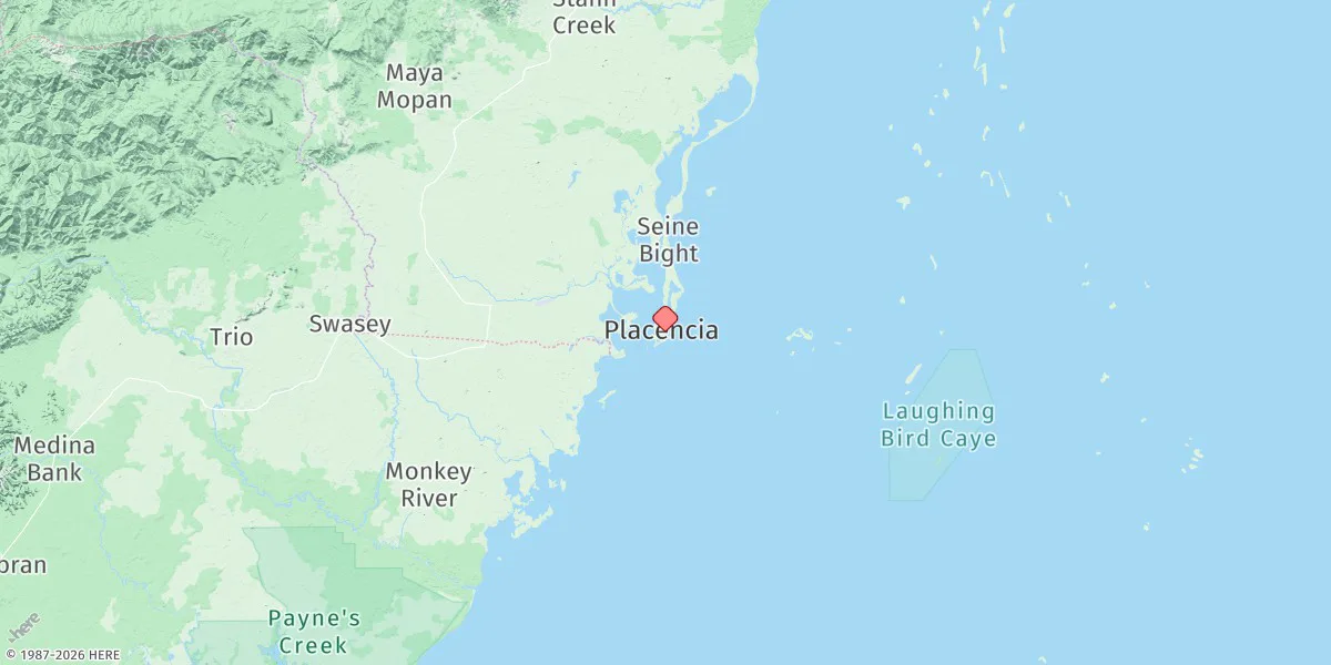 Map preview for Placencia