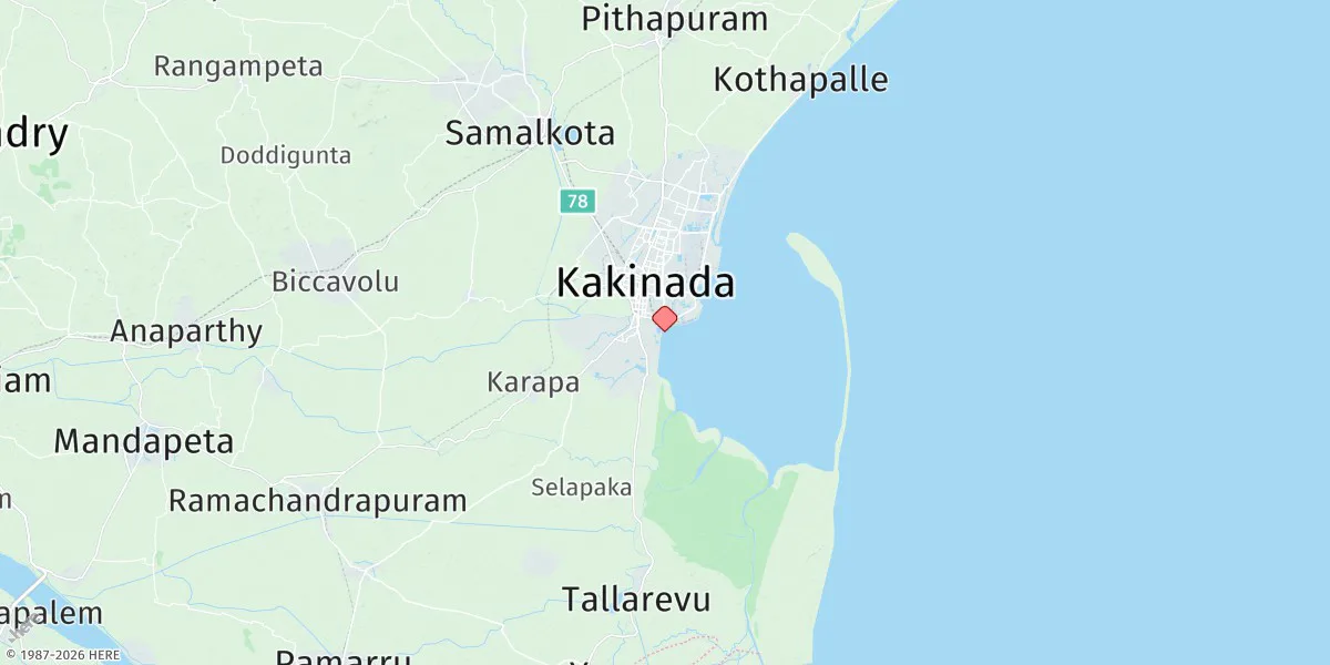 Map preview for Kakinada