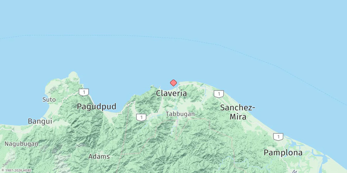 Map preview for Claveria Bay