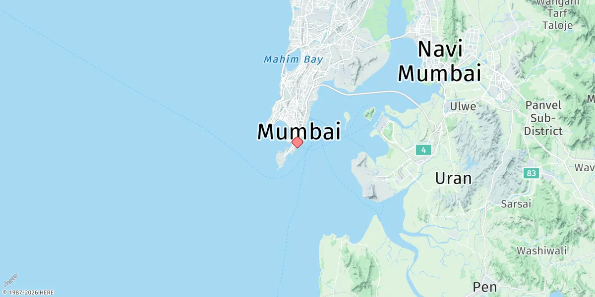 Map preview for Mumbai (Bombay)