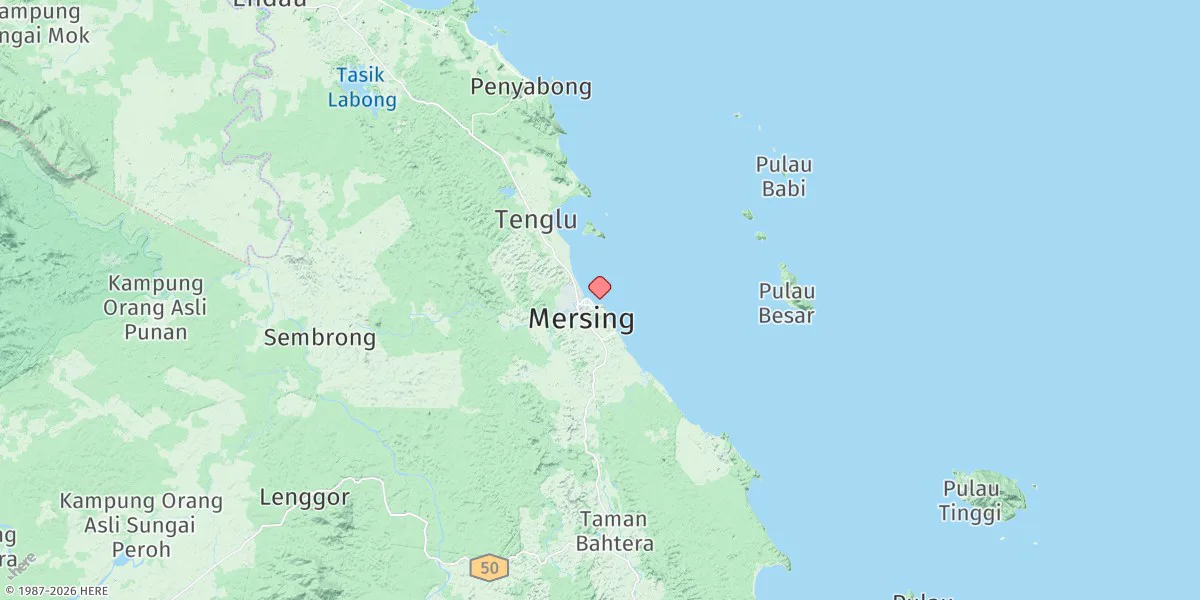 Map preview for Mersing