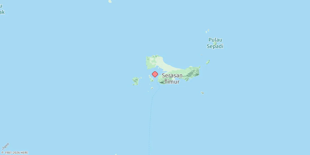 Map preview for Pelabuhan Serasan