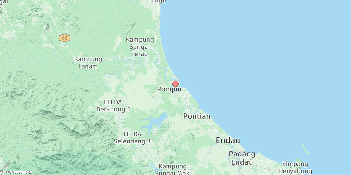 Map preview for Kuala Rompin