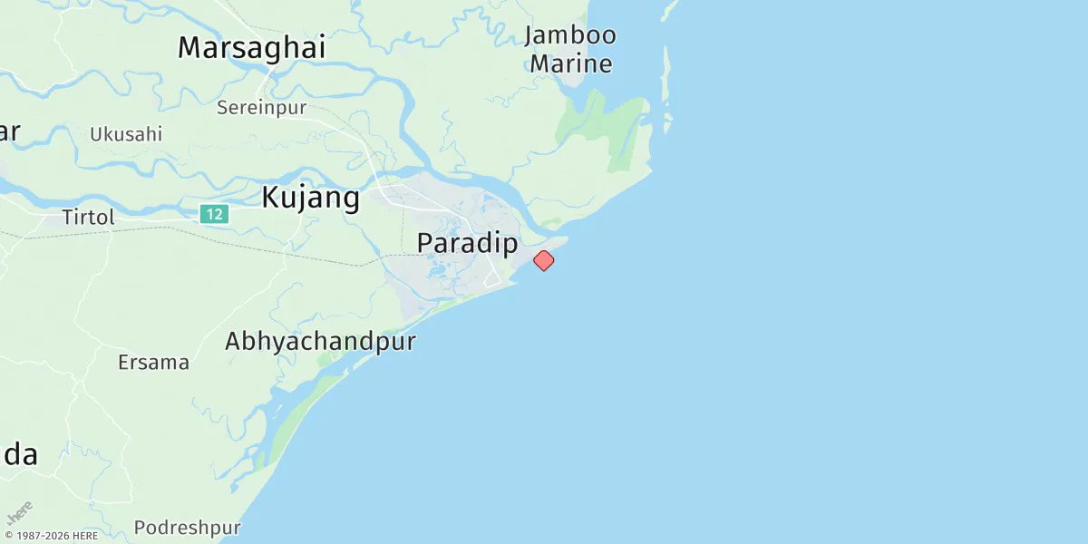 Map preview for Paradip