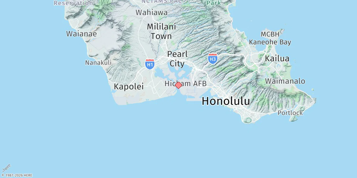 Map preview for Pearl Harbor Entrance, Bishop Point