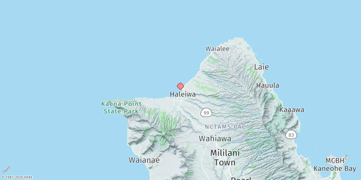 Map preview for Haleiwa, Waialua Bay