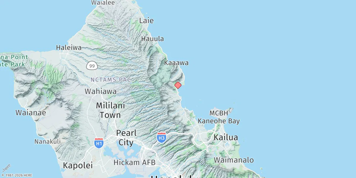 Map preview for Waikane, Kaneohe Bay