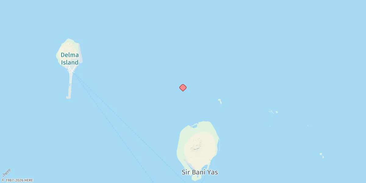 Map preview for Ghasha Light Buoy