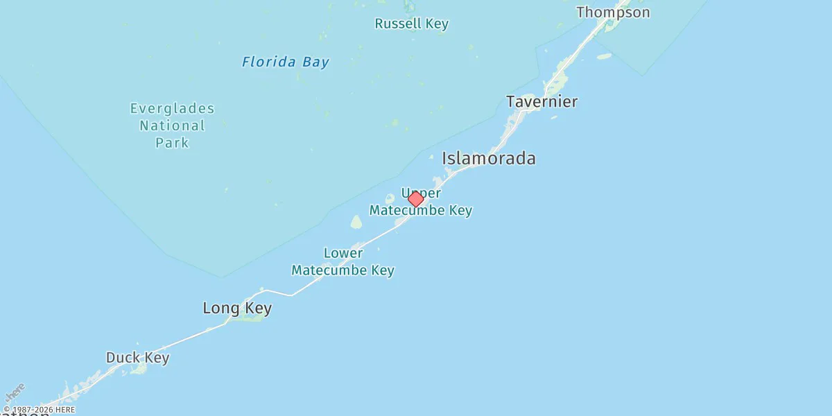 Map preview for Little Basin, Upper Matecumbe Key, Florida Bay
