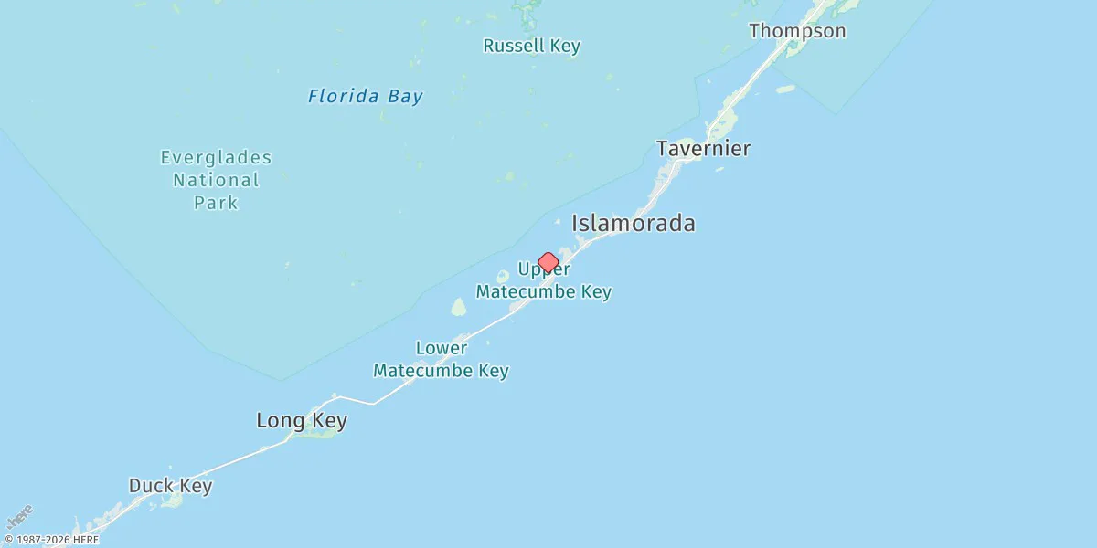 Map preview for Islamorada, Upper Matecumbe Key, Florida Bay