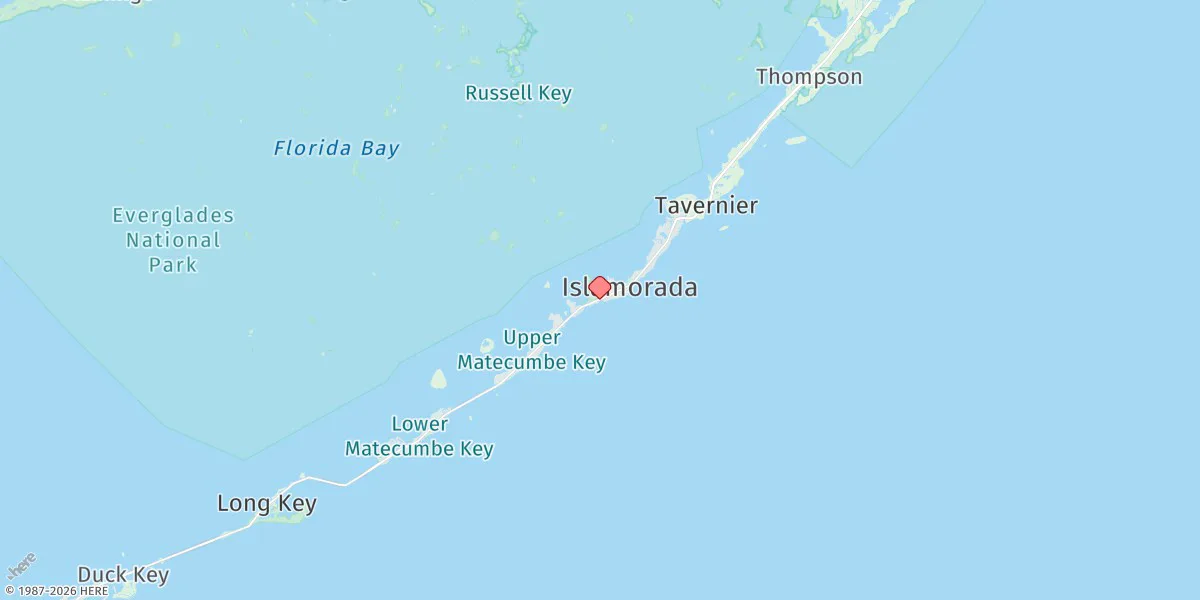 Map preview for Snake Creek, Hwy. 1 Bridge, Windley Key