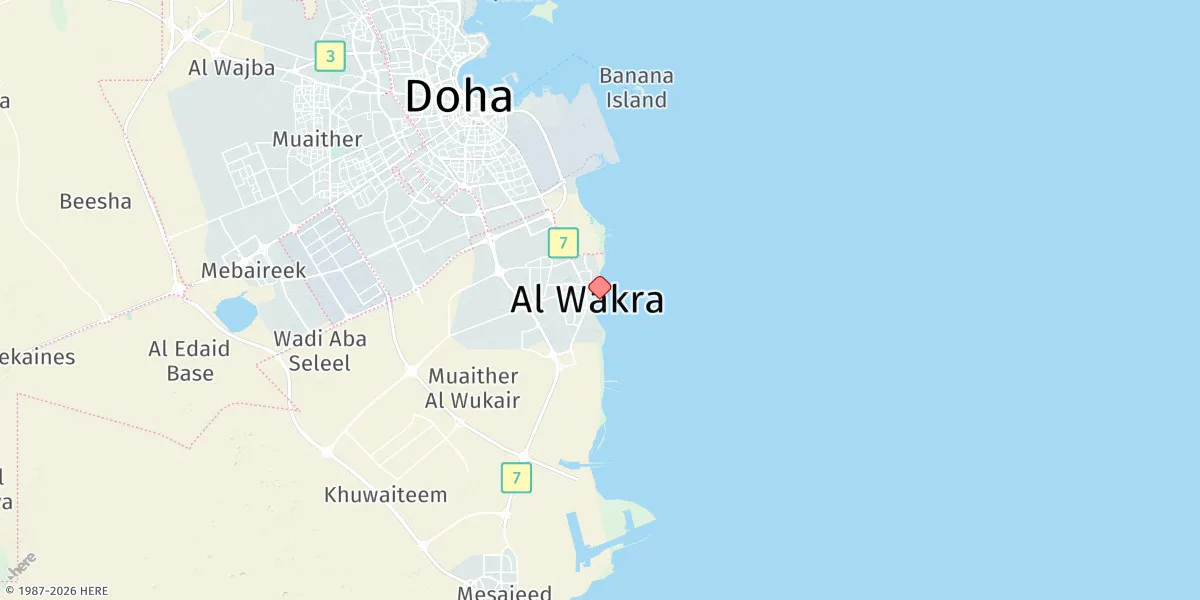 Map preview for Al Wakrah