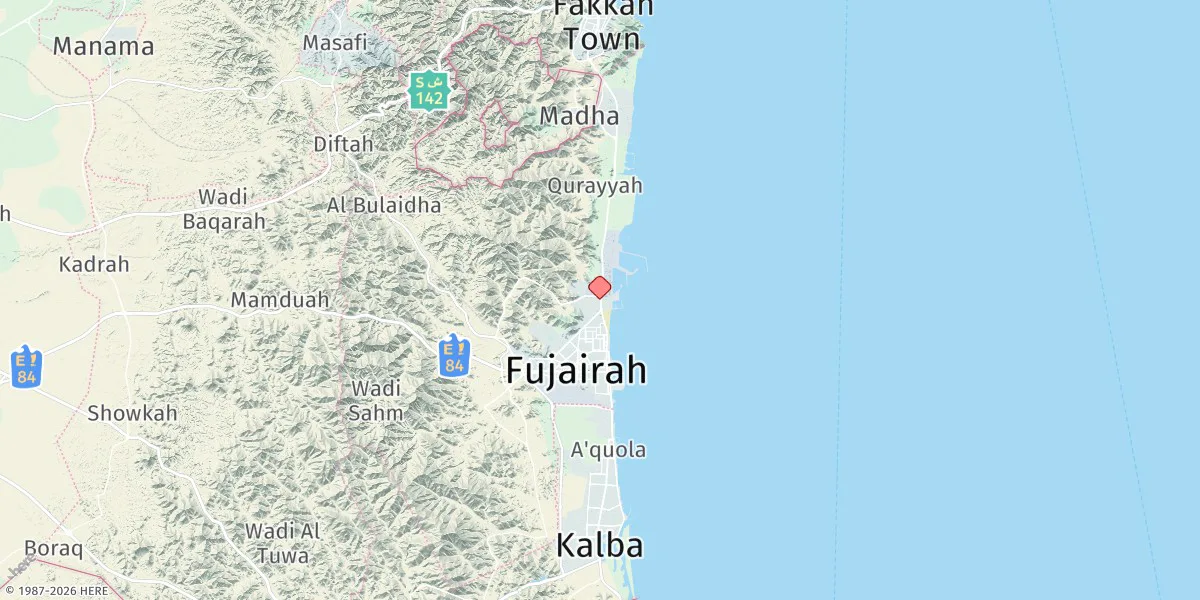 Map preview for Fujairah