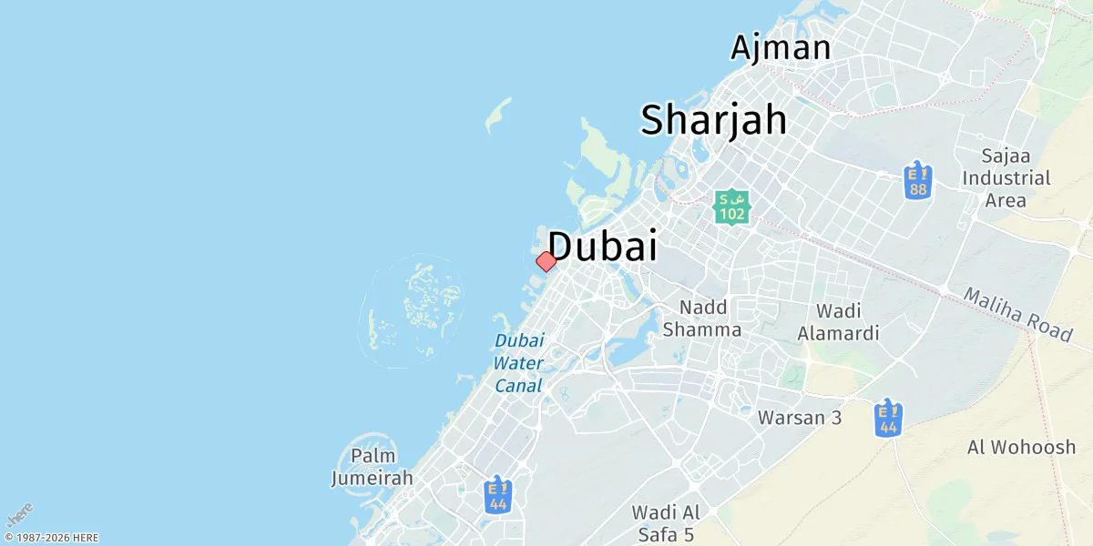 Map preview for Dubai