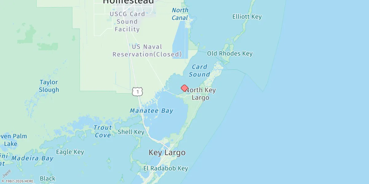 Map preview for Cormorant Point, Key Largo, Card Sound