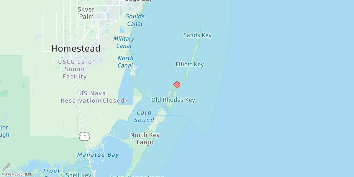 Map preview for Christmas Point, Elliott Key