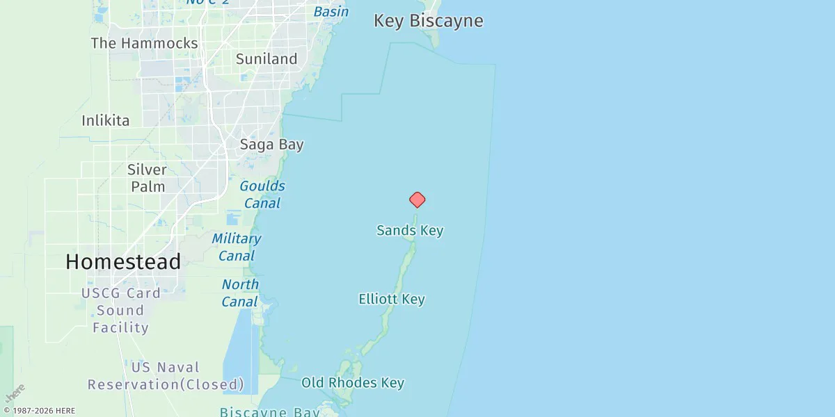 Map preview for Boca Chita Key, Biscayne Bay