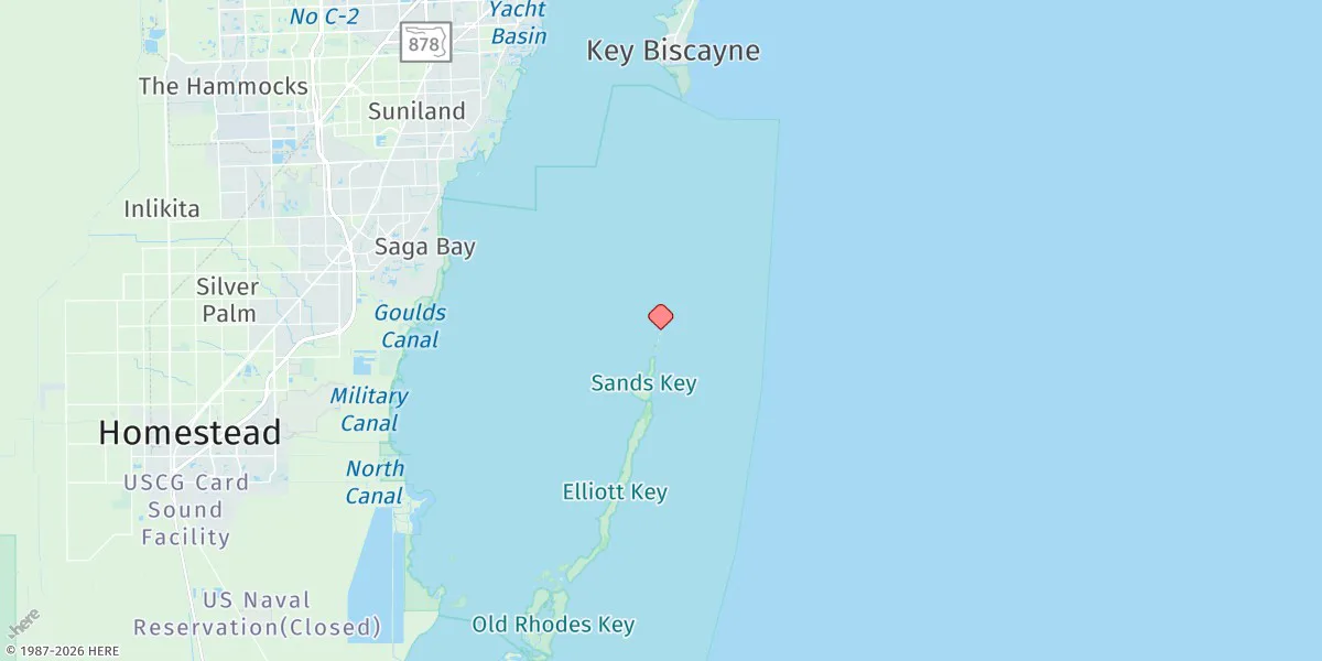 Map preview for Ragged Keys, Biscayne Bay