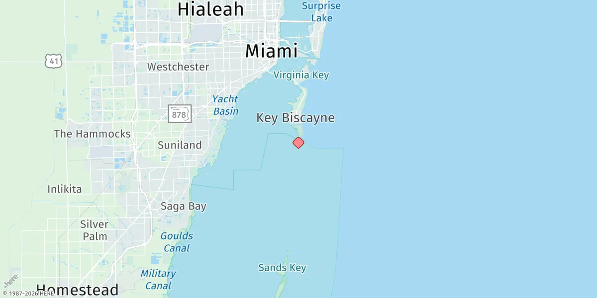 Map preview for Coral Shoal, Biscayne Channel