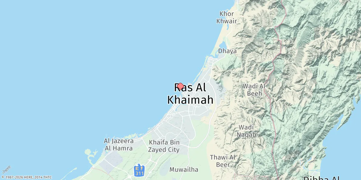 Map preview for Ras Al Khaymah