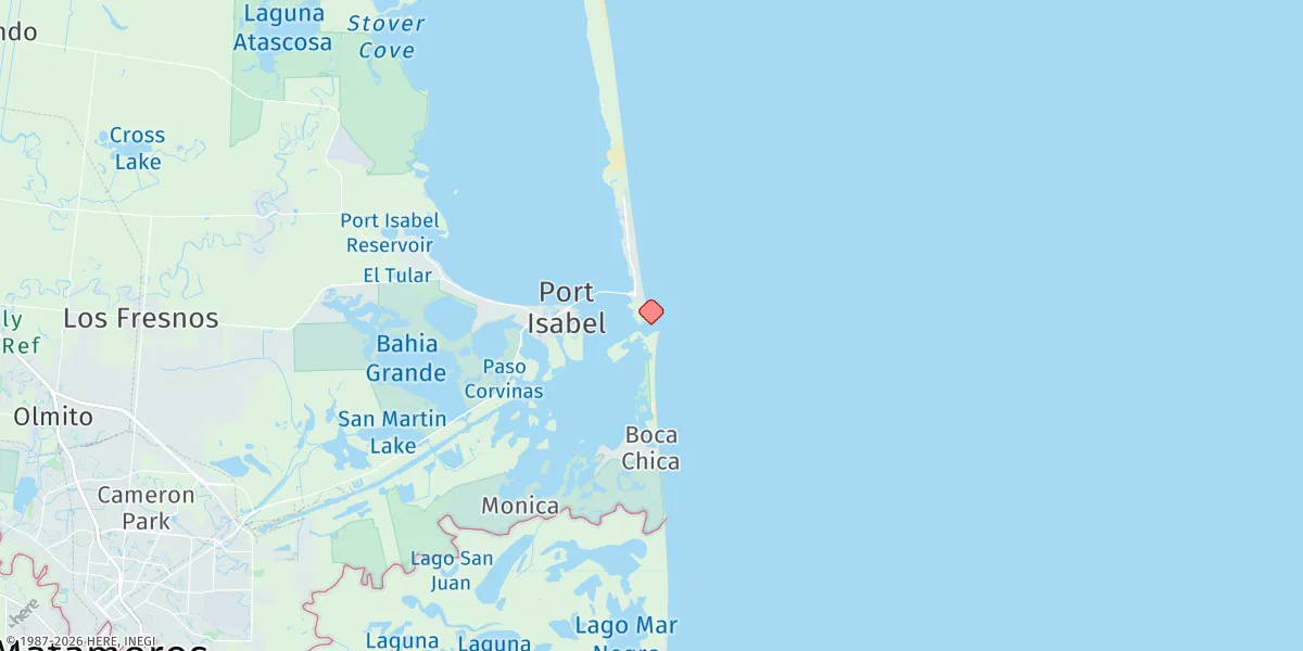 Map preview for South Padre Island, Brazos Santiago Pass