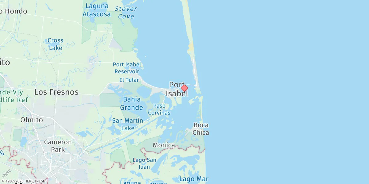 Map preview for Queen Isabella Causeway (West End)