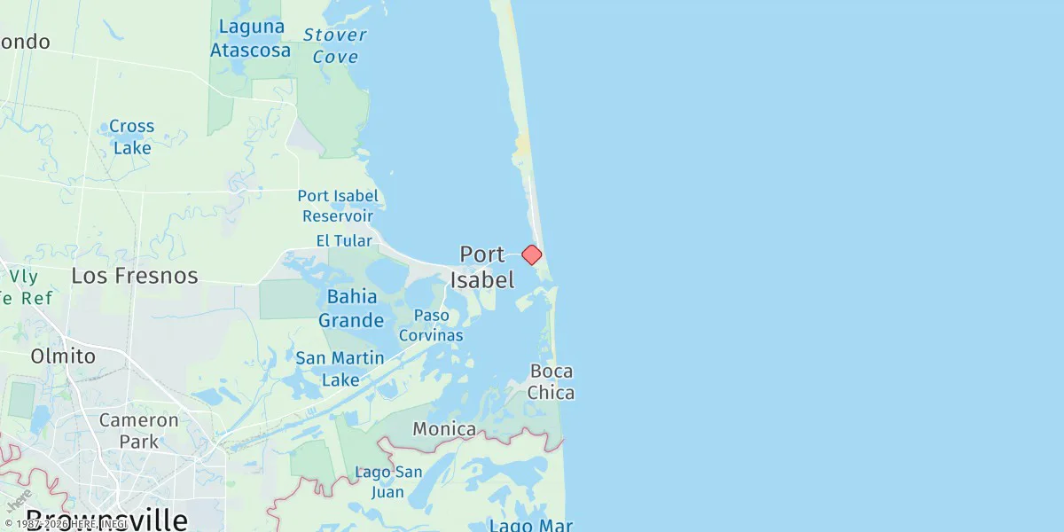 Map preview for Queen Isabella Causeway (East End)