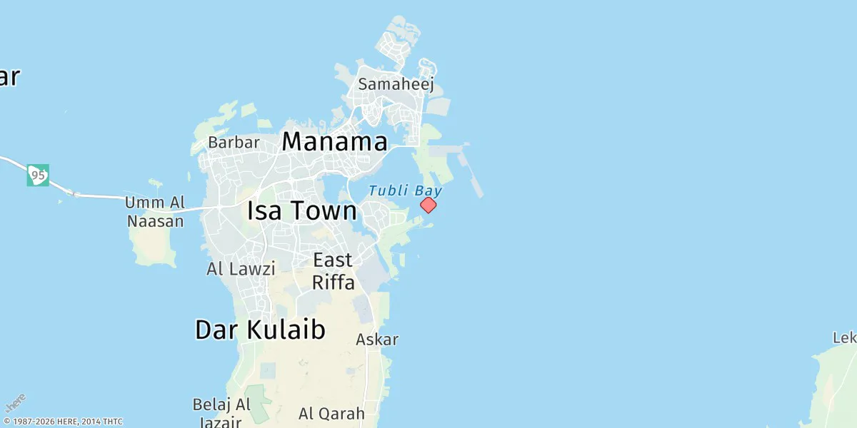 Map preview for Sitrah (Bapco Causeway)