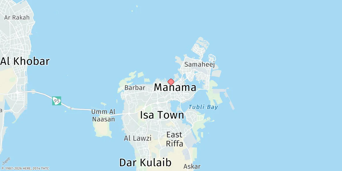 Map preview for Mina Al Manama