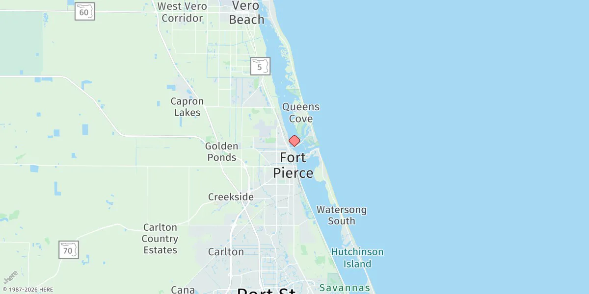 Map preview for North Beach Causeway