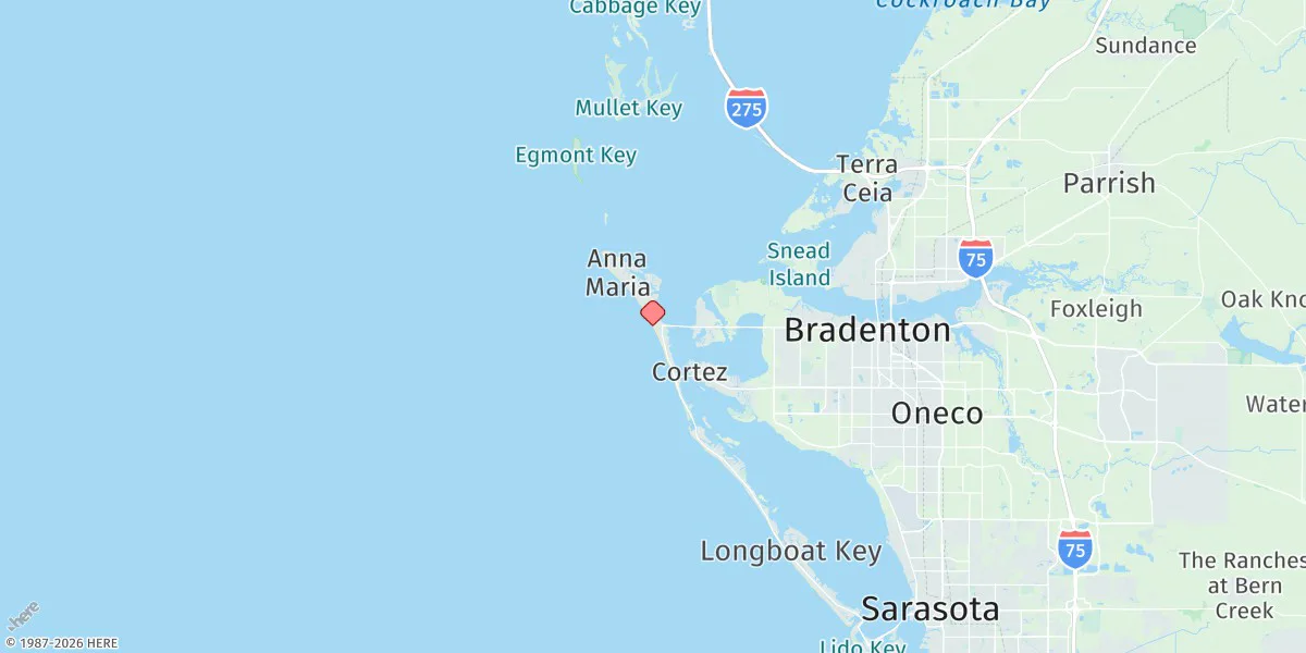 Map preview for Anna Maria Key, Bradenton Beach