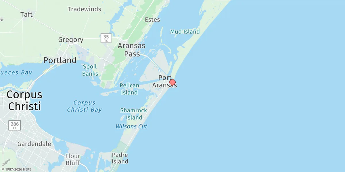 Map preview for Port Aransas (H. Caldwell Pier)