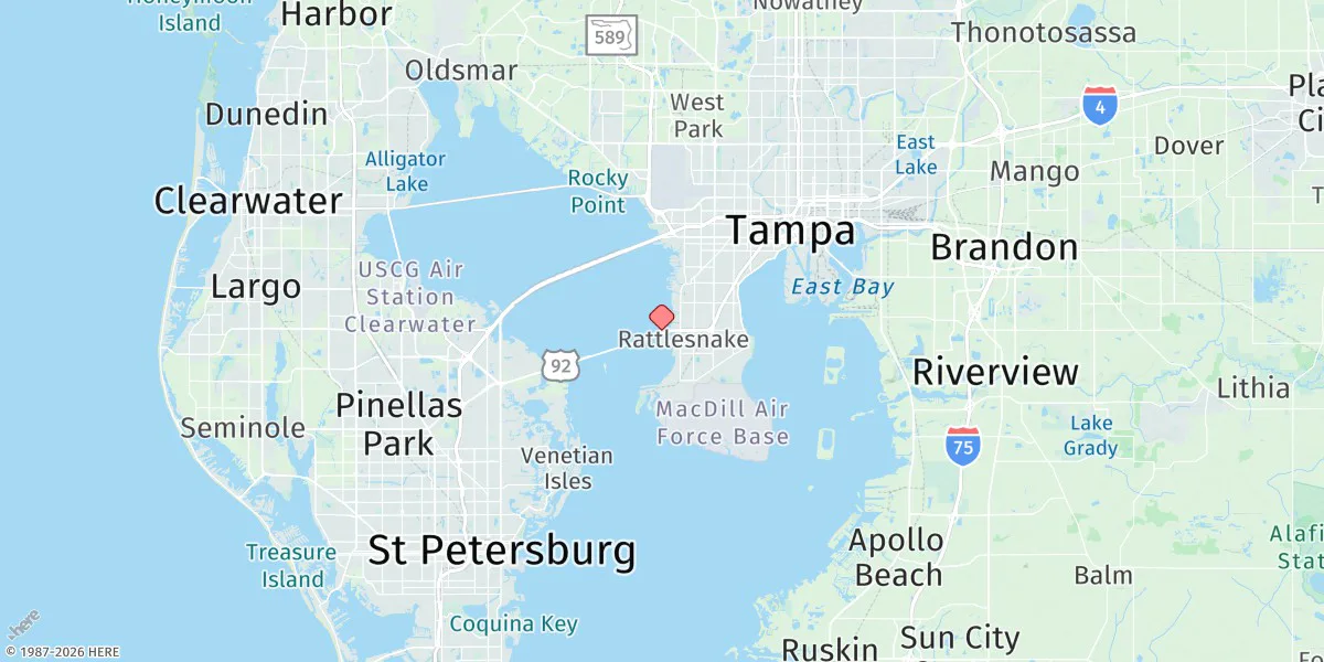 Map preview for Gandy Bridge, Old Tampa Bay