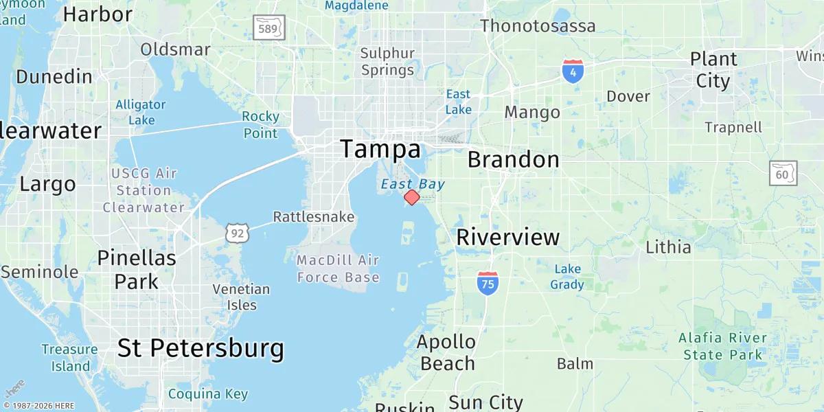 Map preview for Pendola Point, Hillsborough Bay