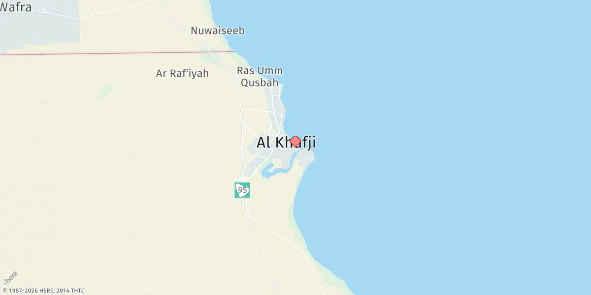 Map preview for Ras Al Khafji