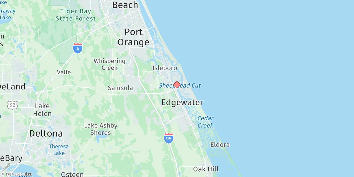 Map preview for New Smyrna Beach