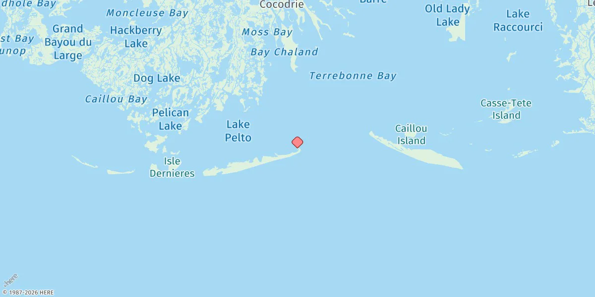 Map preview for E. Isle Dernieres, Lake Pelto