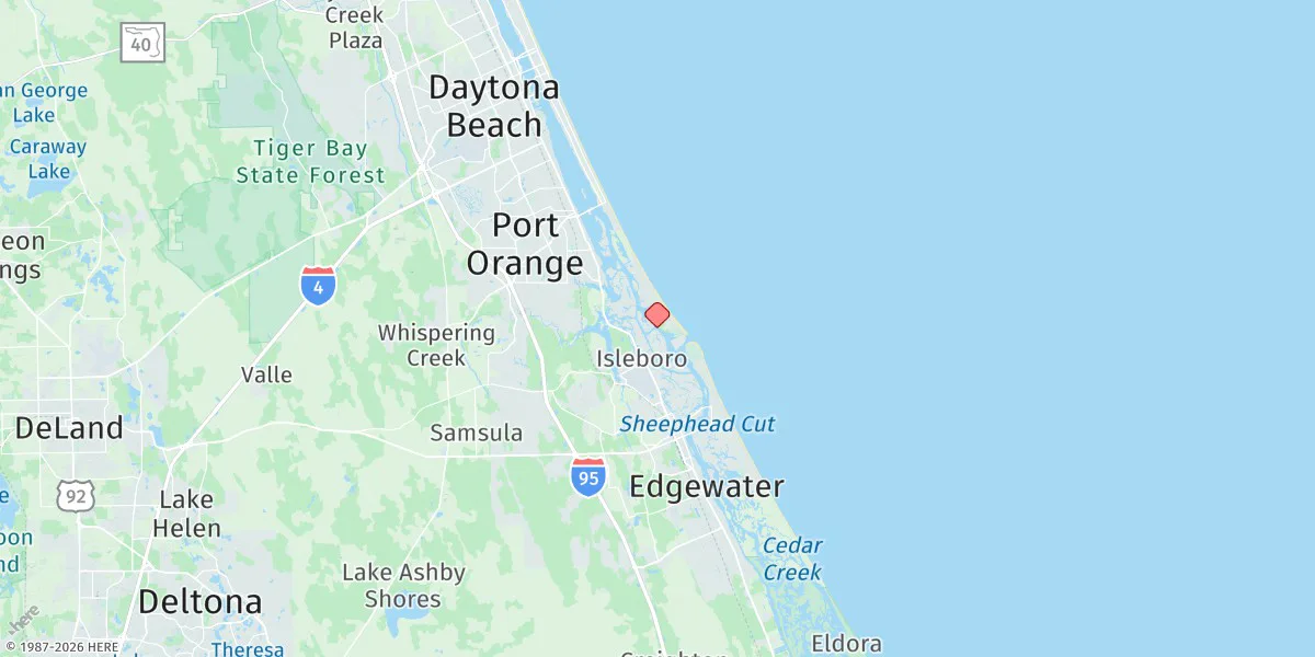 Map preview for Ponce Inlet, Halifax River