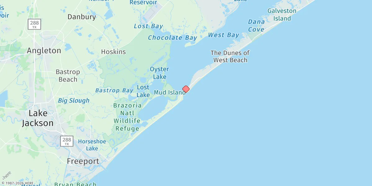 Map preview for San Luis Pass, Texas