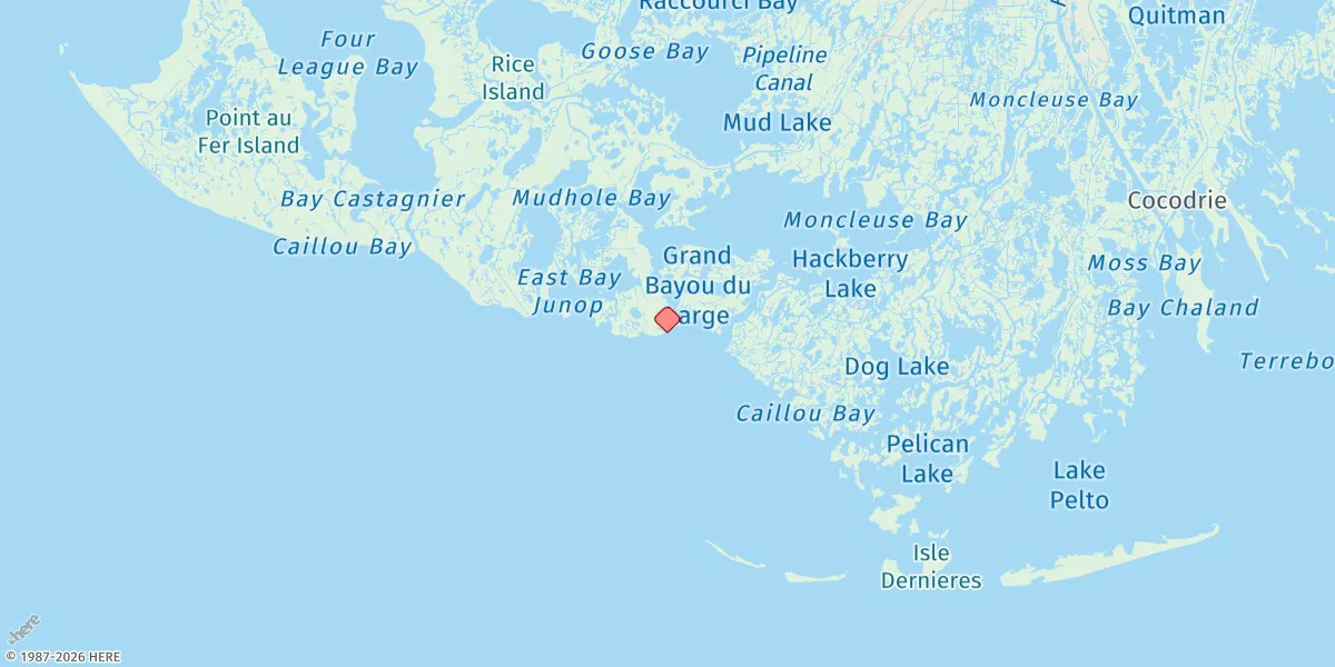 Map preview for Texas Gas Platform, Caillou Bay