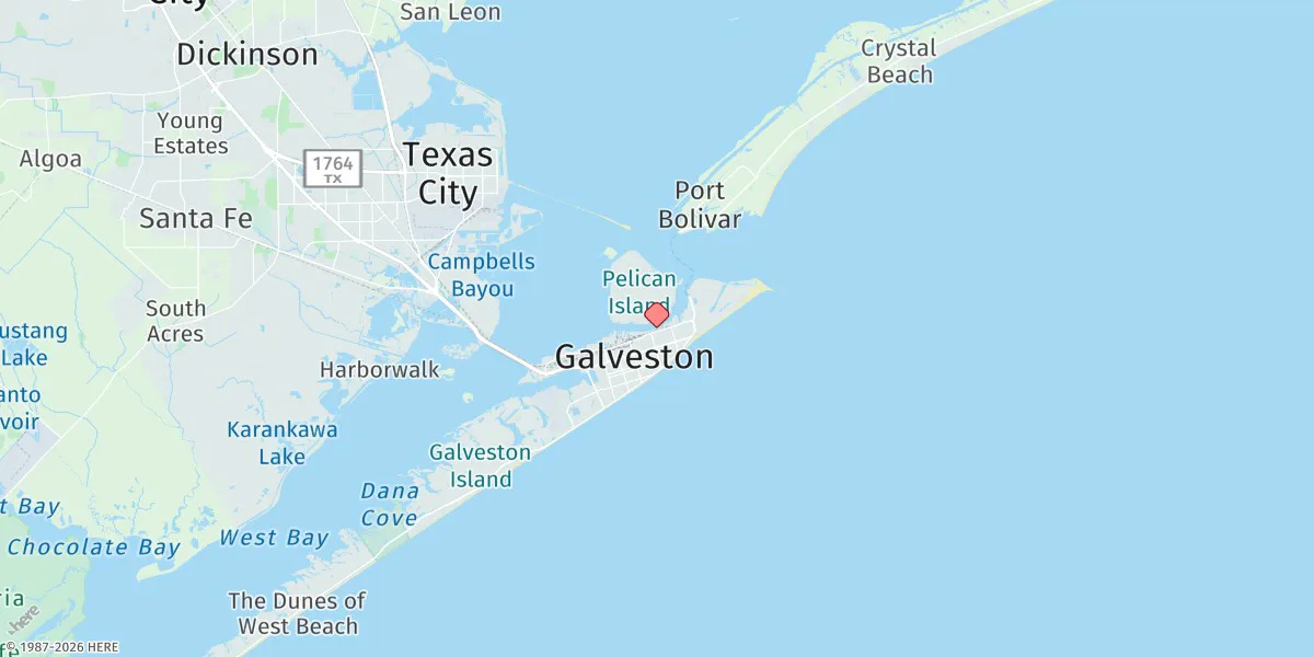 Map preview for Galveston, Galveston Channel