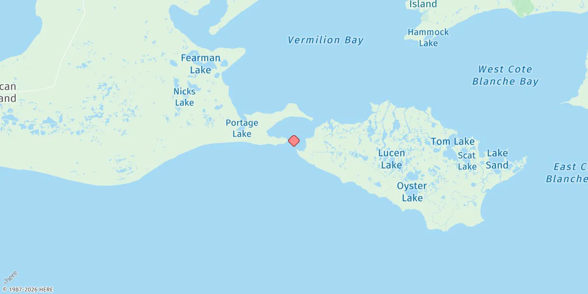 Map preview for Southwest Pass, Vermilion Bay
