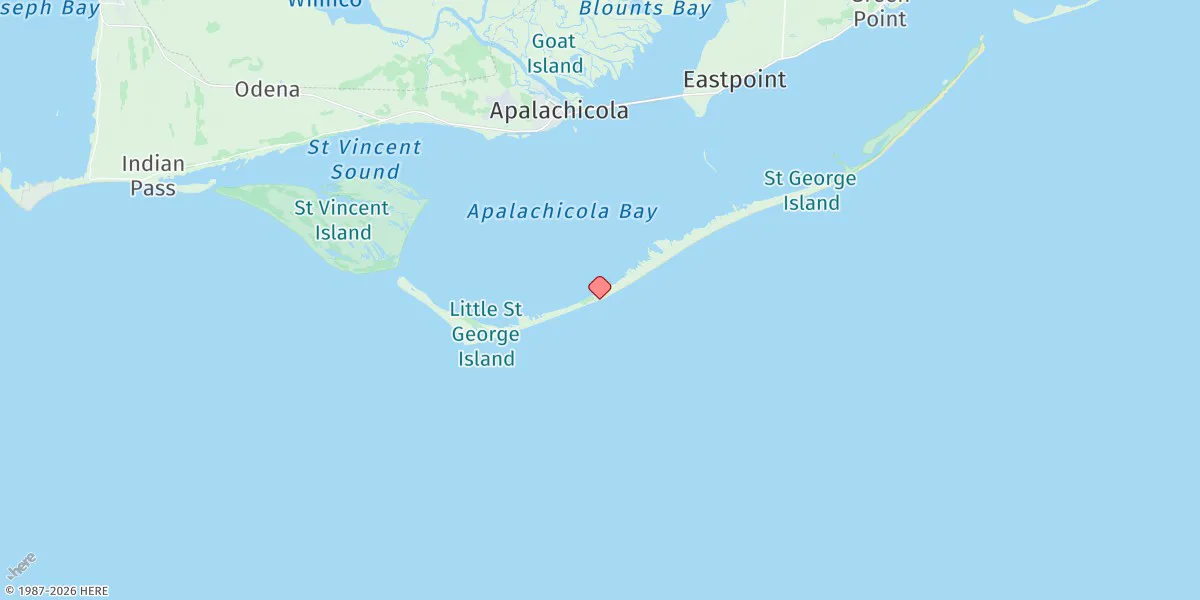 Map preview for St. George Island, Sikes Cut