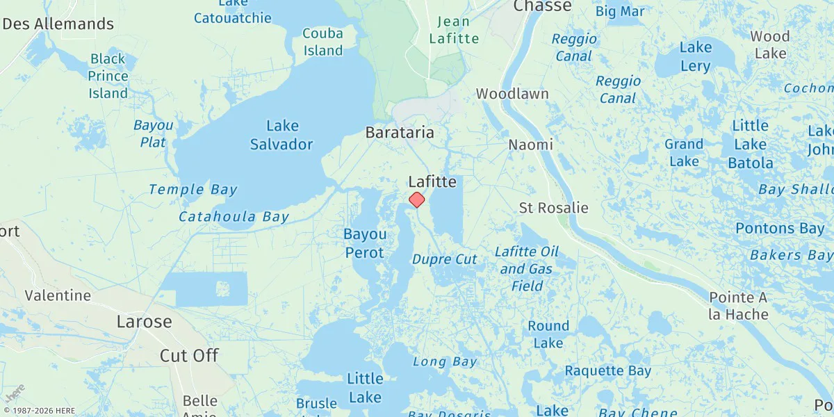 Map preview for Lafitte, Barataria Waterway