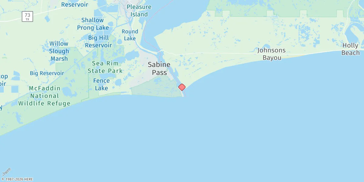 Map preview for Texas Point, Sabine Pass