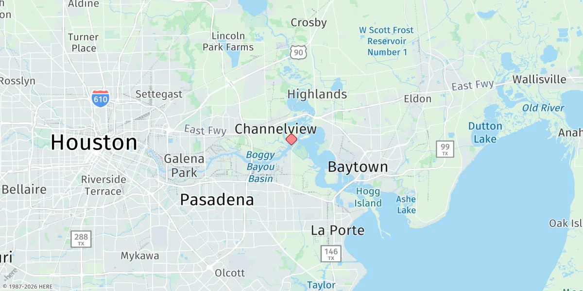 Map preview for Battleship Texas State Park