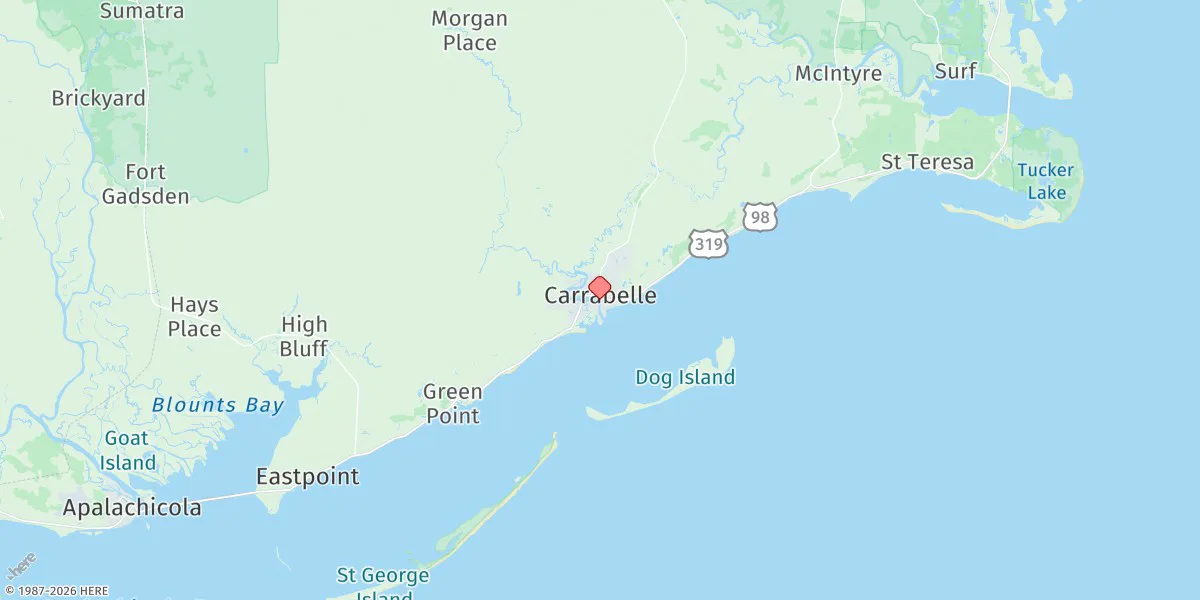 Map preview for Carrabelle, Carrabelle River